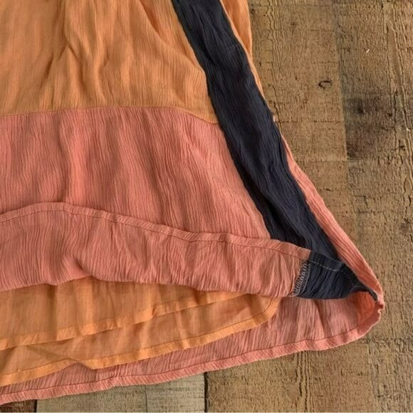 O’Neill Phaedra beach color block dress orange navy yellow pink size small - Picture 7 of 10